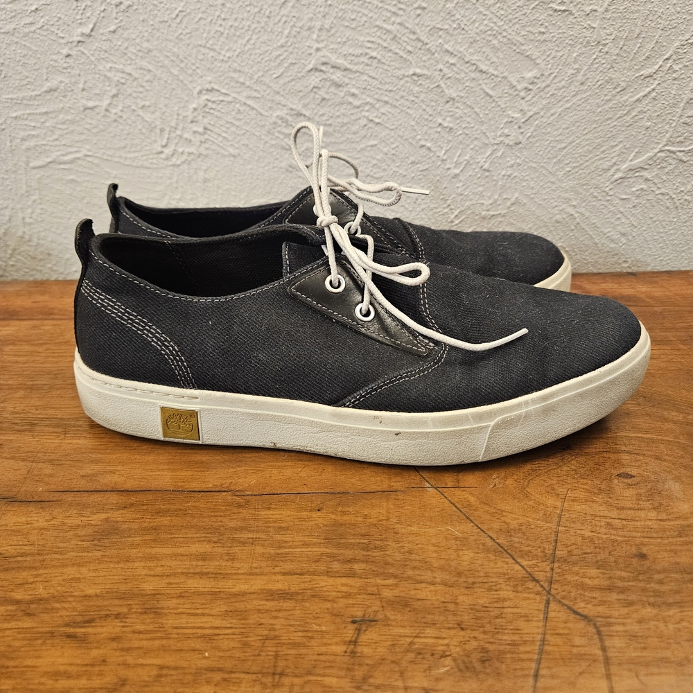 Timberland Men's Amherst Black‎ Canvas Oxford Shoes Size 8.5 Style A1G74